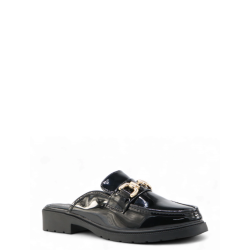 ITALIA Platform Slip-on sandaler med plateau - Sort