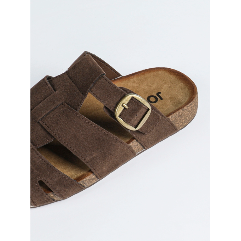 ITALIA Slip-on Flade Ruskinds Mules - Mørkebrun