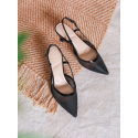 ITALIA Fiskenet Design Stilethæle med Slingback - Sort
