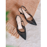 ITALIA Fiskenet Design Stilethæle med Slingback - Sort