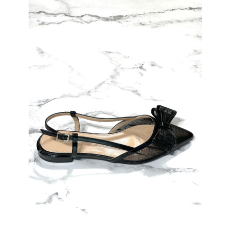 ITALIA Transparente Sling back Ballerina M. Sløjfe - Sort