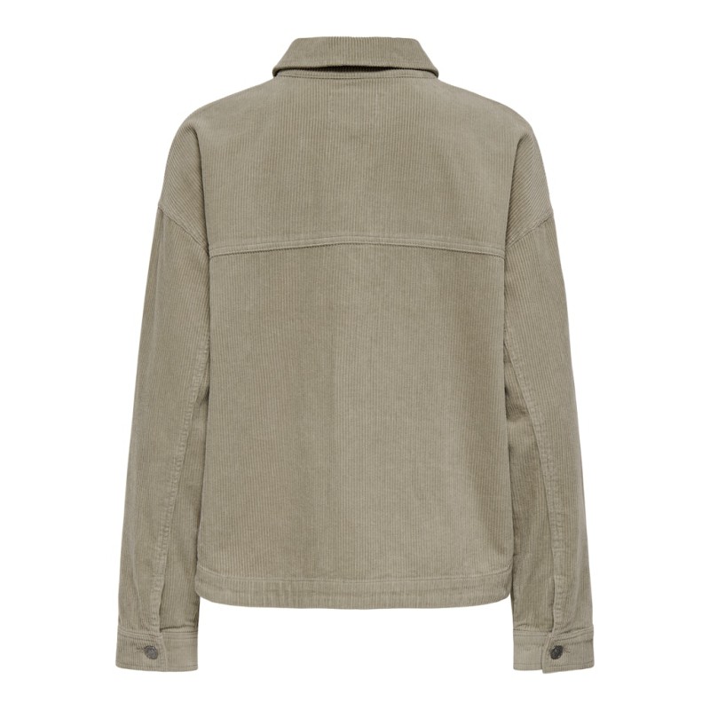 ONLY Kana Corduroy langærmet jakke - Silver mink