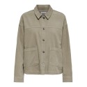 ONLY Kana Corduroy langærmet jakke - Silver mink