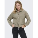 ONLY Kana Corduroy langærmet jakke - Silver mink