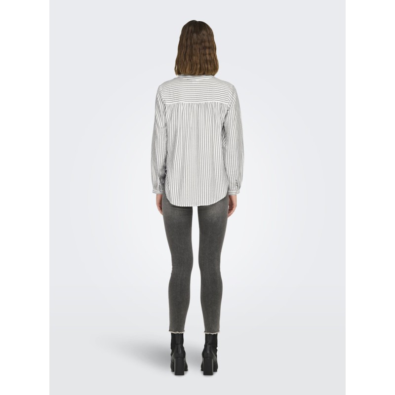 JDY Barbara life langærmet bluse - Cloud Dancer