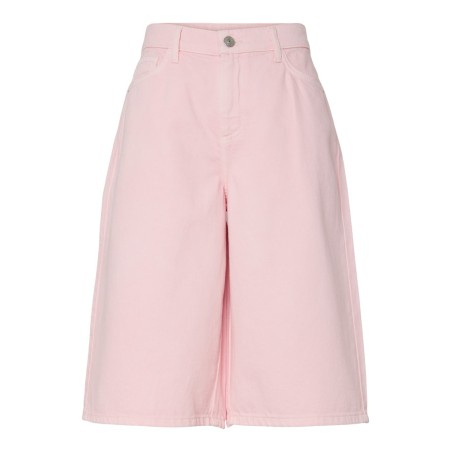 PIECES Sky denim shorts - Roseate Spoonbill