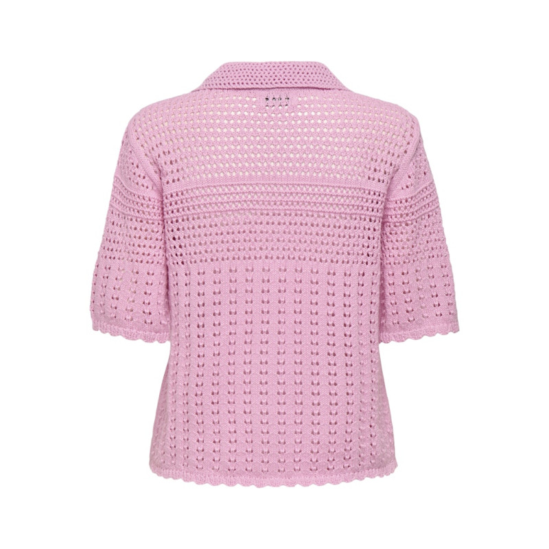 JDY Robin S/L Strik Cardigan - Bonbon