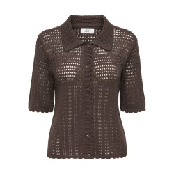 JDY Robin S/L Strik Cardigan - Bracken