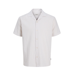 JJ REBEL Moss Sunny kortærmet hør skjorte - Moonbeam