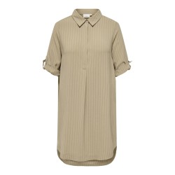 ONLY CARMAKOMA Elza trekvartærmet kjole - Silver Mink