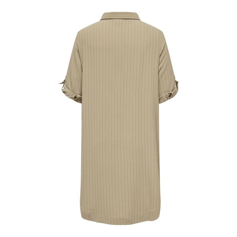 ONLY CARMAKOMA Elza trekvartærmet kjole - Silver Mink