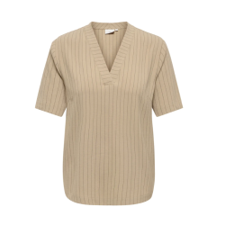 ONLY CARMAKOMA Elsa kortærmet t-shirt - Silver Mink