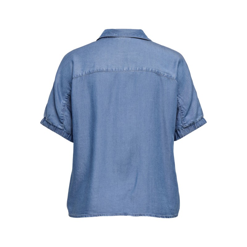 ONLY CARMAKOMA Christa life kortærmet t-shirt - Medium Blue denim