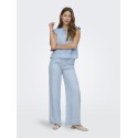 ONLY Charis Life kortærmet top - Light Blue Denim