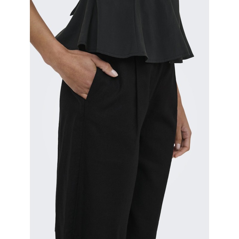 ONLY Goa lange hør shorts - Black