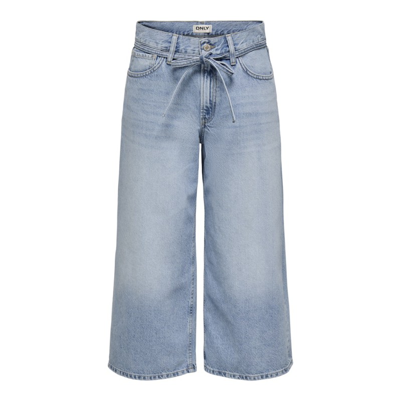 ONLY Gianna Culotte denim bukser - Medium blue denim