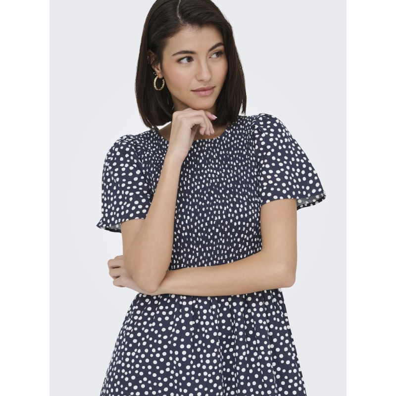 JDY Calia kortærmet midi kjole - Night Sky