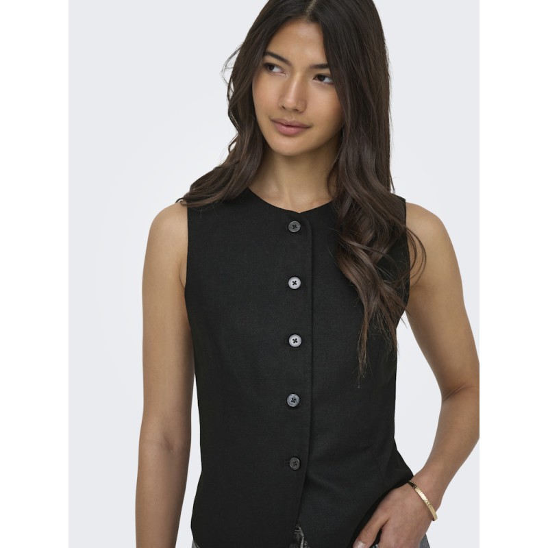 copy of ONLY Goa kortærmet hør vest - Black