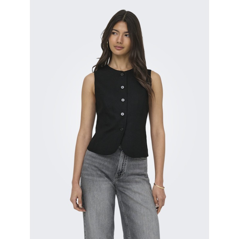 copy of ONLY Goa kortærmet hør vest - Black