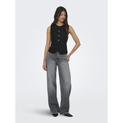 copy of ONLY Goa kortærmet hør vest - Black