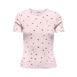 JDY Lucky kortærmet T-shirt - Light Grey Melange