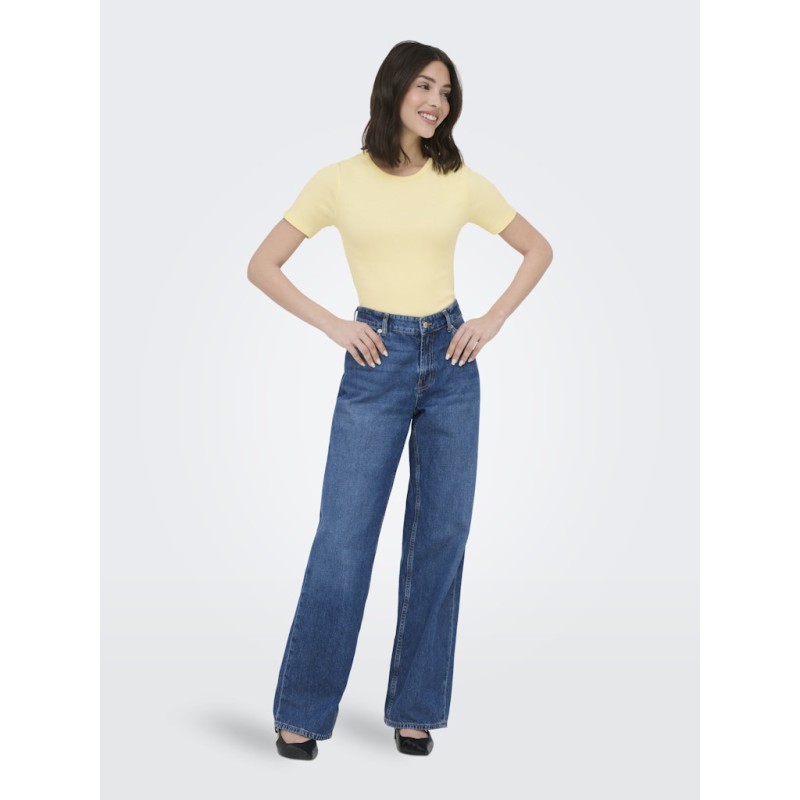 JDY Lucky kortærmet T-shirt - Light Grey Melange