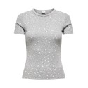 JDY Lucky kortærmet T-shirt - Light Grey Melange