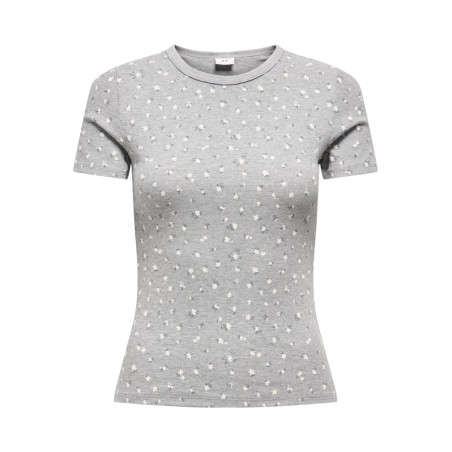 JDY Lucky kortærmet T-shirt - Light Grey Melange