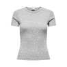 JDY Lucky kortærmet T-shirt - Light Grey Melange