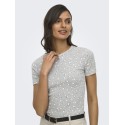 JDY Lucky kortærmet T-shirt - Light Grey Melange