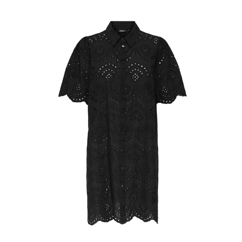 ONLY Valais kortærmet Kjole - Black