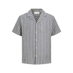 JACK & JONES Montauk kortærmet hæklet skjorte - Sky Captain