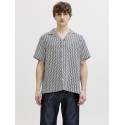 JACK & JONES Montauk kortærmet hæklet skjorte - Sky Captain