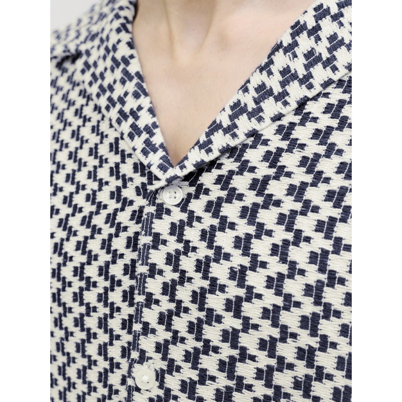 JACK & JONES Montauk kortærmet hæklet skjorte - Sky Captain