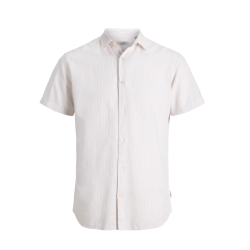 JJ REBEL Moss Sunny Hør Skjorte - Navy Blazer