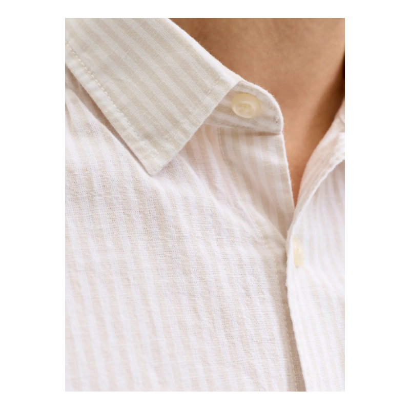 JJ REBEL Moss Sunny Hør Skjorte - Navy Blazer