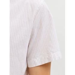 JJ REBEL Moss Sunny Hør Skjorte - Navy Blazer