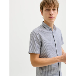 JJ REBEL Moss Sunny Hør Skjorte - Navy Blazer