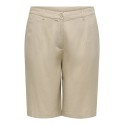 ONLY CARMAKOMA Goa lange hør shorts - Oxford Tan