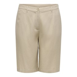 ONLY CARMAKOMA Goa lange hør shorts - Oxford Tan