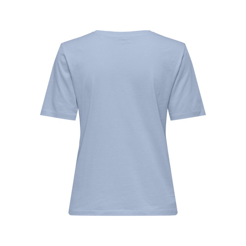 ONLY Happy S/S Rund Hals T-shirt - Cashmere Blue