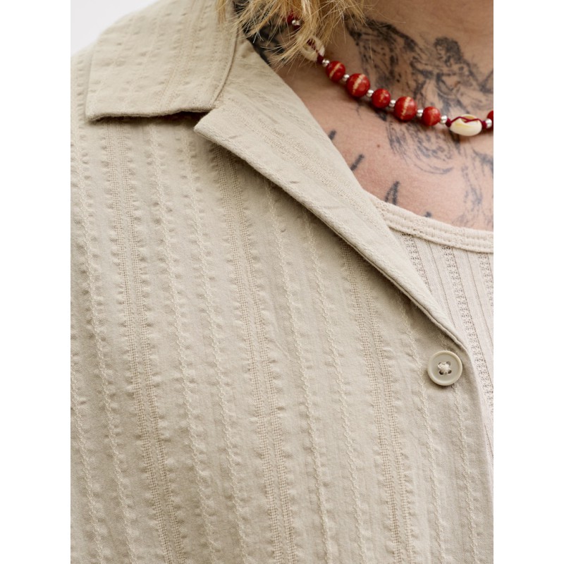 JACK & JONES Tyson kortærmet resort skjorte - String