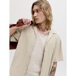 JACK & JONES Tyson kortærmet resort skjorte - String