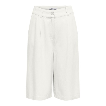 ONLY Goa lange hør shorts - Cloud Dancer