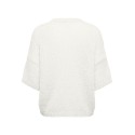 ONLY Nordic kortærmet strik bluse - Cloud Dancer