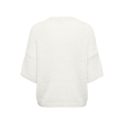 ONLY Nordic kortærmet strik bluse - Cashmere Blue