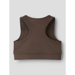 NAME IT KIDS Diana ærmeløs crop top - Chocolate Martini