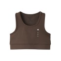 NAME IT KIDS Diana ærmeløs crop top - Chocolate Martini