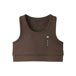 NAME IT KIDS Diana ærmeløs crop top - Chocolate Martini