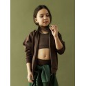 NAME IT KIDS Diana ærmeløs crop top - Chocolate Martini